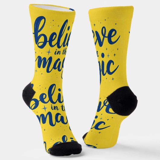 Bright Socks RANDOPIX アート 魔法を信じて ソックス (傾斜あり)