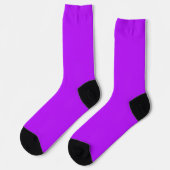 Bright Socks RANDOPIX 無地 ネオンパープル ソックス (左)