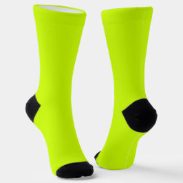 Bright Socks RANDOPIX 無地 ハイパーライムグロー ソックス