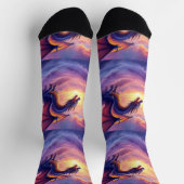 Bright Socks RANDOPIX 雲の中のドラゴン 0039520 ソックス (上部)