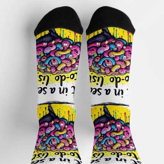 Bright Socks RANDOPIX Art Socks 0039478 ソックス (上部)