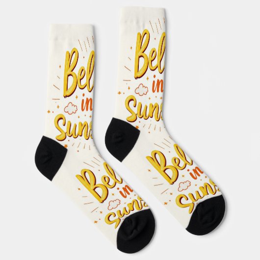 Bright Socks RANDOPIX Believe In Sunshine 0039496 ソックス (右)