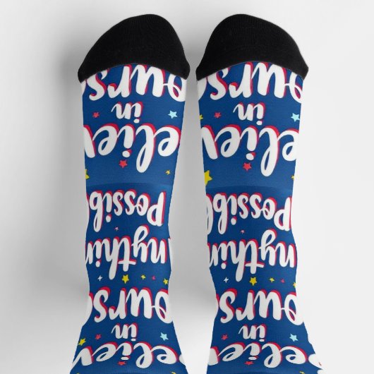 Bright Socks RANDOPIX Believe In Yourself 0039498 ソックス (上部)