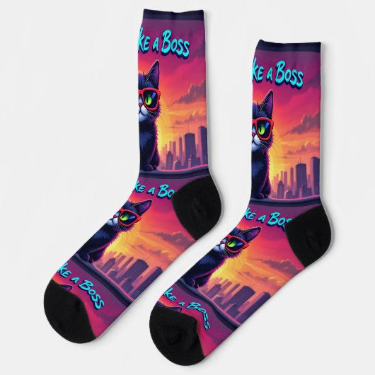 Bright Socks RANDOPIX Feline Like A Boss 0039511 ソックス (左)