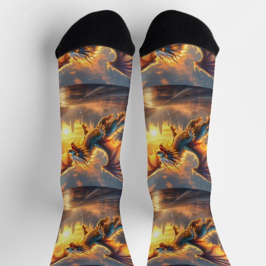 Bright Socks RANDOPIX Golden Dragon 0039521 ソックス (上部)