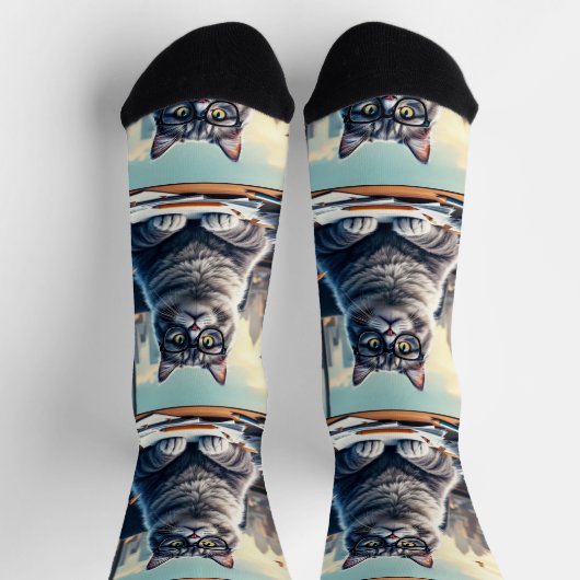 Bright Socks RANDOPIX School Cat 0039506 ソックス (上部)