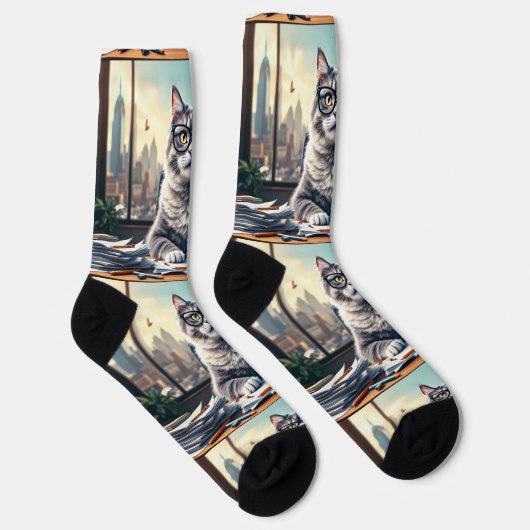 Bright Socks RANDOPIX School Cat 0039506 ソックス (右)