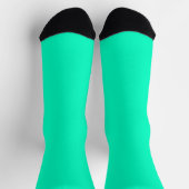 Bright Socks RANDOPIX Solid Colors Hyper Pop Teal ソックス (上部)