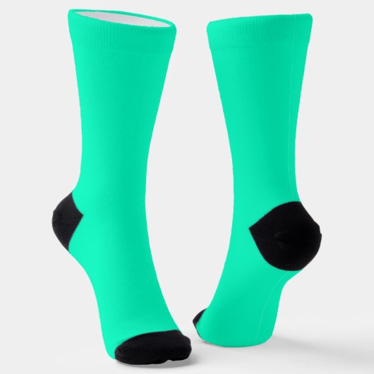 Bright Socks RANDOPIX Solid Colors Hyper Pop Teal ソックス (傾斜あり)