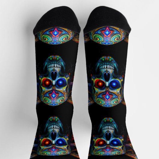 Bright Socks Skull Pics 0037633 ソックス (上部)