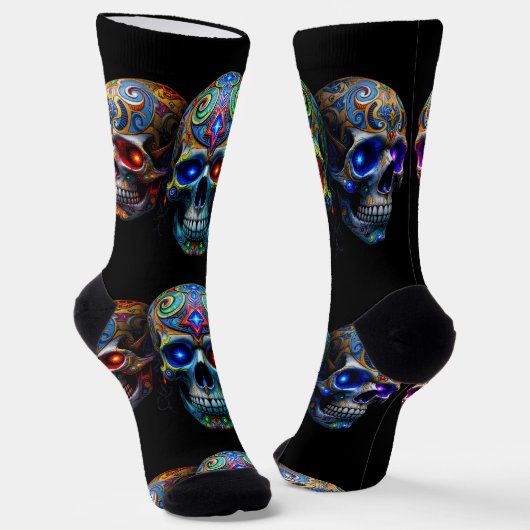Bright Socks Skull Pics 0037633 ソックス (傾斜あり)
