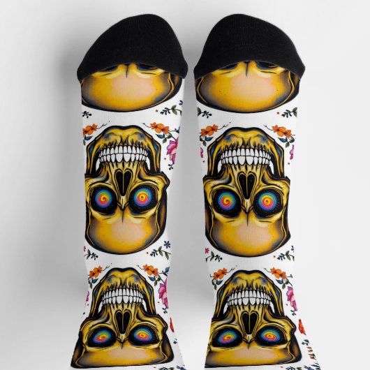 Bright Socks Skull Pics 0037639 ソックス (上部)