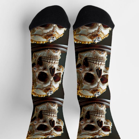 Bright Socks Skull Pics 0037651 ソックス (上部)