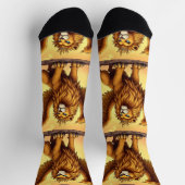 Bright Socks UNISEX Crowned Dragon Lion 0040754 ソックス (上部)