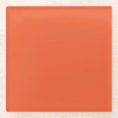 Bright Solid Orange Background  ガラスコースター (正面)