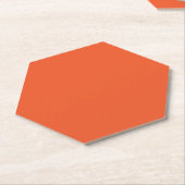 Bright Solid Orange Background  ペーパーコースター (アングル)
