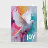 Bright Splatter Watercolour | 鳩のクリスマス シーズンカード (正面)