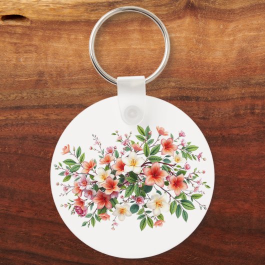 Bright Spring Floral Bouquet キーホルダー (裏面)