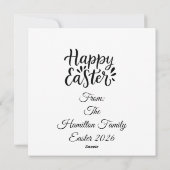 Bright Spring Garden Flowers Easter Egg Watercolor シーズンカード (裏面)