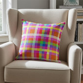 Bright Squares of Rainbow Colors クッション