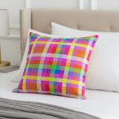 Bright Squares of Rainbow Colors クッション