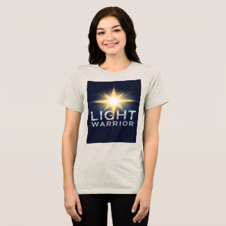 Bright Star Shine Light Warrior 女性用 トライブレンドTシャツ
