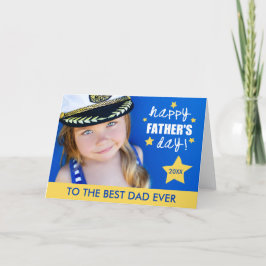 Bright Stars Father's Dayフォトグリーティングカード カード