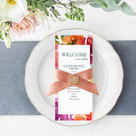 Bright Summerカラフルカスタムウェディングプログラム プログラム