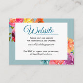 Bright Summerカラフルフローラ結婚のWebサイトカード 名刺 (正面)