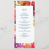 Bright Summerカラフル結婚のフラットメニュー&ドリンク メニュー (正面)