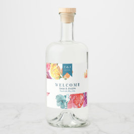 Bright Summer "Thank you"酒ボトルラベル リキュールボトルラベル