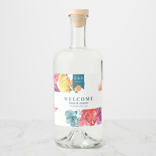 Bright Summer "Thank you"酒ボトルラベル リキュールボトルラベル (正面)