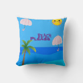 Bright Summer Vibes Decorative Throw Pillow  クッション (正面)