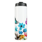 Bright Summer Wildflower Border Design タンブラー (正面)