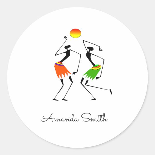 Bright Sun 素晴らし Dance iPhone / iPadケース ラウンドシール (正面)