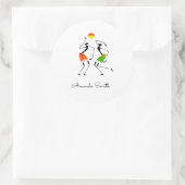 Bright Sun 素晴らし Dance iPhone / iPadケース ラウンドシール (バッグ)