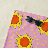 "Bright Sun" Pink Beach Towel ビーチタオル (インサイチュ)