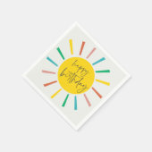 Bright Sun Script子供の誕生日パーティー スタンダードカクテルナプキン (角)