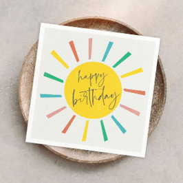 Bright Sun Script子供の誕生日パーティー スタンダードカクテルナプキン