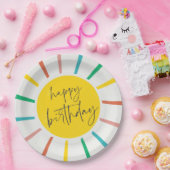 Bright Sun Script子供の誕生日パーティー ペーパープレート (パーティー)
