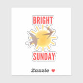 Bright Sunday Sun & Birds Sticker シール (シート)