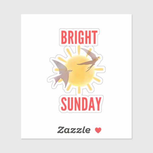 Bright Sunday Sun & Birds Sticker シール (シート)