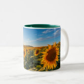 Bright Sunflower Mug – Cheerful Floral Gift Item ツートーンマグカップ (正面右)