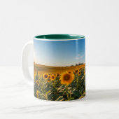 Bright Sunflower Mug – Cheerful Floral Gift Item ツートーンマグカップ (正面左)
