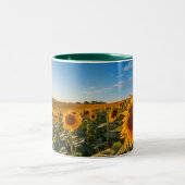 Bright Sunflower Mug – Cheerful Floral Gift Item ツートーンマグカップ (中央)