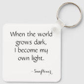 Bright sunflower on green background キーホルダー (裏面)