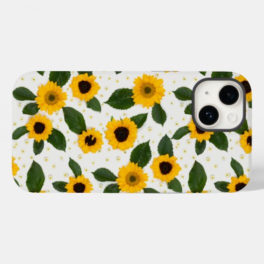 Bright sunflower pattern Case-Mate iPhoneケース (裏面 (横))