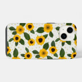 Bright sunflower pattern iPhoneケース (裏面横)