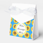 Bright Sunflowers Custom text フェイバーボックス (正面サイド)