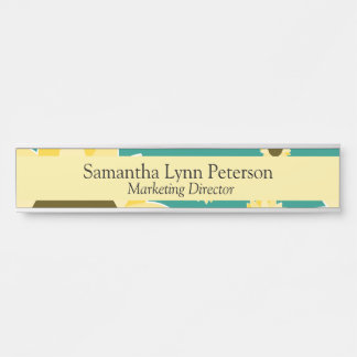 Bright Sunflowers on Green サインプレート